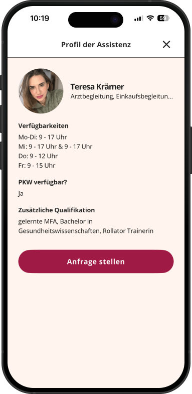 App Screenshot Profil